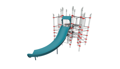 The SKyport Climber w/Alpine Slide is great for net play and additional climbing cllange. The curved slide is the perfect way down.
